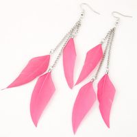 Korean Fashion Simple Feather Earrings Nihaojewelry Wholesale main image 9