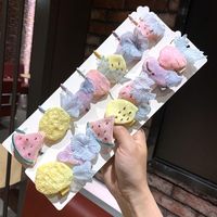 New Korean Hair Band Children&#39;s Fabric Fruit Pineapple Strawberry Hair Clip Girl Baby Radish Side Clip Hair Accessories main image 2