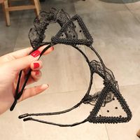 New Fashion Sexy Lace Bells Cat Ears Bow Tie Cheap Headband Wholesale main image 3