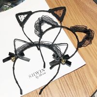 New Fashion Sexy Lace Bells Cat Ears Bow Tie Cheap Headband Wholesale main image 4