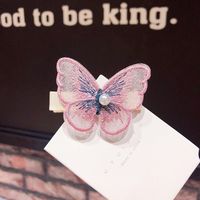 New Fashion Three-dimensional Embroidery Butterfly Cheap Hairpin Wholesale sku image 2