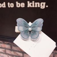 New Fashion Three-dimensional Embroidery Butterfly Cheap Hairpin Wholesale sku image 3