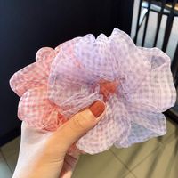 Spring New Fashion Mesh Solid Color Ribbon Cheap Scrunchies Wholesale main image 5