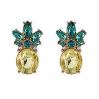 New Fashion Simple Diamond Pineapple Earrings Wholesale main image 1