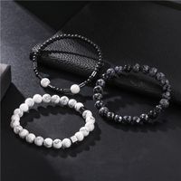 New Fashion Natural Stone Simple Elastic Bracelet Set Wholesale main image 4