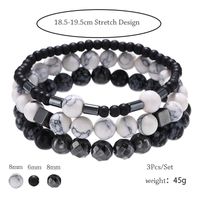 New Fashion Natural Stone Simple Elastic Bracelet Set Wholesale main image 6