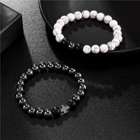 New Fashion Black Iron Bracelet Cross Elastic Bracelet Set Wholesale main image 5