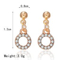 Korean New Style Circle Popular Ear Studs With Diamonds Geometric Round Garland Hollow Earrings main image 4