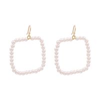 Korea Simple Geometric Square Sweet Pearl Earrings For Women Wholesale sku image 1