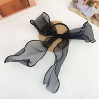 Korean New Fashion Yarn Quality Ribbon Large Bowknot Sweet Cheap Scrunchies Wholesale sku image 1