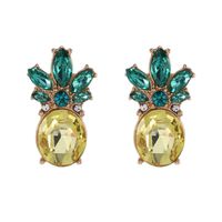 New Fashion Simple Diamond Pineapple Earrings Wholesale sku image 1