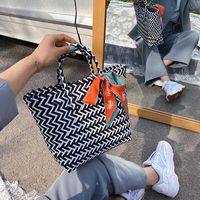 New Fashion Woven Bag Shopping Bag Bag Female Bag Vegetable Basket Handbag Simple Large Capacity Handmade Straw Bag main image 1