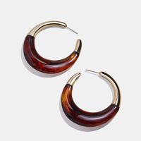 New Fashion Acrylic C-shaped Large Earrings Wholesale sku image 2