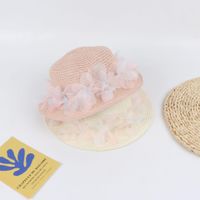 Hut Weibliche Sonnencreme Japanische Sonnencreme Strohhut Sommer Strand Bogen Kinder Große Krempe Sonnenhut Eltern-kind-stil main image 4