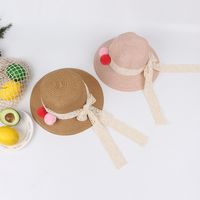 Summer New Style Straw Hat Children Sunscreen Sunshade Hat Side Beach Hat main image 5