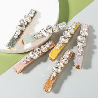 Nueva Moda Simple Con Incrustaciones De Diamantes De Cristal Barato Clip Lateral Nihaojewelry Al Por Mayor main image 2