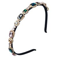 New Simple Retro Headband Full Of Rhinestones Anti-skid Fine-edged Baroque Wind Headband Wholesale main image 6