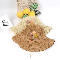 Summer Eaves Sun Visor Straw Hat Baby Girl Korean Beach Sun Hat main image 5