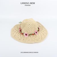 New Summer Foldable Straw Hats For Women On The Beach sku image 4