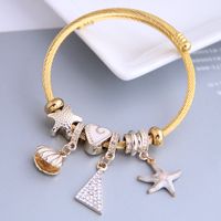 Fashion Metal Wild Pan Dl Starfish Seashell Triangle Pendant Multi-element Accessories Bracelet Nihaojewelry Wholesale Bracelet main image 5