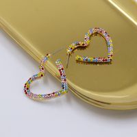 The New Heart-shaped Diamond Earrings For Women Wholesale main image 2