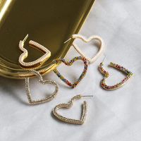 The New Heart-shaped Diamond Earrings For Women Wholesale main image 5