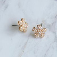 New Flower Earrings Color Diamond Earrings For Women Wholesale main image 5