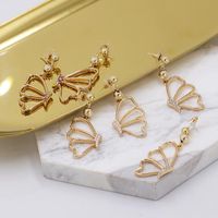 Butterfly Crystal Earrings New Fashion Cute Earrings Wholesale main image 3