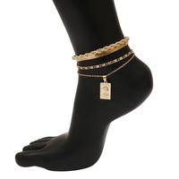 New Fashion Exaggerated Multi-layer Chain Anklet Set Wholesale main image 3