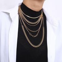 Punk Metal Hip-hop Suit Accessories Female Simple Mix And Match Cross Chain Geometric Necklace main image 6