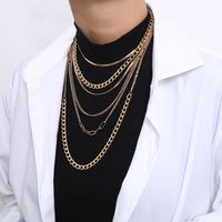 Punk Metal Hip-hop Suit Accessories Female Simple Mix And Match Cross Chain Geometric Necklace main image 5