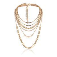 Punk Metal Hip-hop Suit Accessories Female Simple Mix And Match Cross Chain Geometric Necklace main image 3