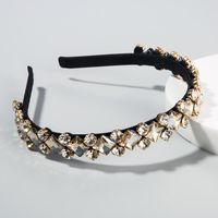 New Fashion Diamond Hair Accessories Glass Diamond Baroque Cheap Headband Wholesale main image 4