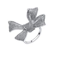 Korean New Diamond Bow Bow Ring For Women Wholesale main image 1