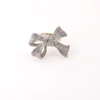 Korean New Diamond Bow Bow Ring For Women Wholesale main image 5
