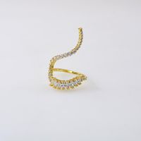 The New Micro-set Zircon Crystal Curved Ring For Women Wholesale main image 1