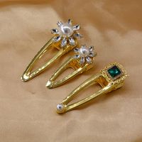 The New Simple Crystal Pearl Cheap Hairpin Wholesale main image 3