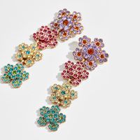 Vintage Bohemian Long Earrings Ethnic Style Colorful Flowers Tassel Earrings Wholesale main image 3