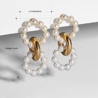 2020 Einfache Netto-promi-ohrringe Mit Perlen Ohrringen, Koreanisches Design, Temperament, Nischen Ohrringe, Ohrringe, Mücken Abweisende Scheiben Ohrringe main image 4