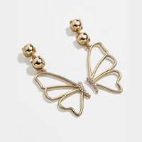 New Gold-plated Zircon Fashion Butterfly Earrings For Women Wholesale main image 1