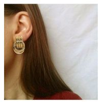 New Fashion Round Geometric Metal Street Earrings For Women Wholesale main image 1