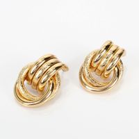 New Fashion Round Geometric Metal Street Earrings For Women Wholesale main image 4