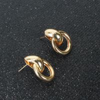 Exaggerated Geometric Alloy Electroplating Earrings New Alloy Round Earrings Wholesale main image 4