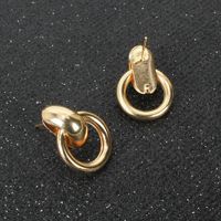 Exaggerated Geometric Alloy Electroplating Earrings New Alloy Round Earrings Wholesale main image 5