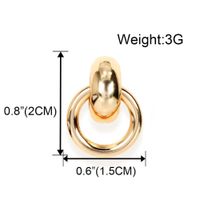Exaggerated Geometric Alloy Electroplating Earrings New Alloy Round Earrings Wholesale main image 6