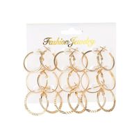New Simple Wild Circle 9 Pairs Of Earrings Women Wholesale main image 1
