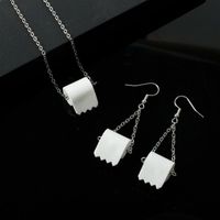New Fashion Toilet Roll Paper Necklace Toilet Paper Earring Set Wholesale main image 3