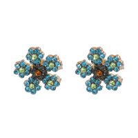 New Flower Earrings Color Diamond Earrings For Women Wholesale sku image 1