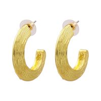 53195 Europäische Und Amerikanische Grenz Überschreitende Za-metall Ohrringe Einfache C-förmige Geometrische Ohrringe Weibliche Retro-metall Ohrringe sku image 1
