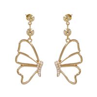 Butterfly Crystal Earrings New Fashion Cute Earrings Wholesale sku image 2
